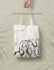 Custom Line Art Photo Canvas Tote Bag for Family, Couple, boyfriend gift