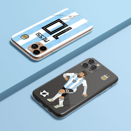 Leo Messi Clear Phone Case with Keychain, Argentina World Cup case - MinimalGadget