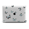 Abstract Pink Butterfly, Macbook Clear Case, Personalized Name Aesthetic Case