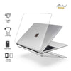 Abstract White Feathers, Clear Macbook Hard Case, Custom name