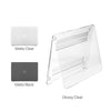 Abstract White Feathers, Clear Macbook Hard Case, Custom name