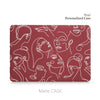 Abstract Woman Face, Macbook Matte Case, Custom Name, One line Art