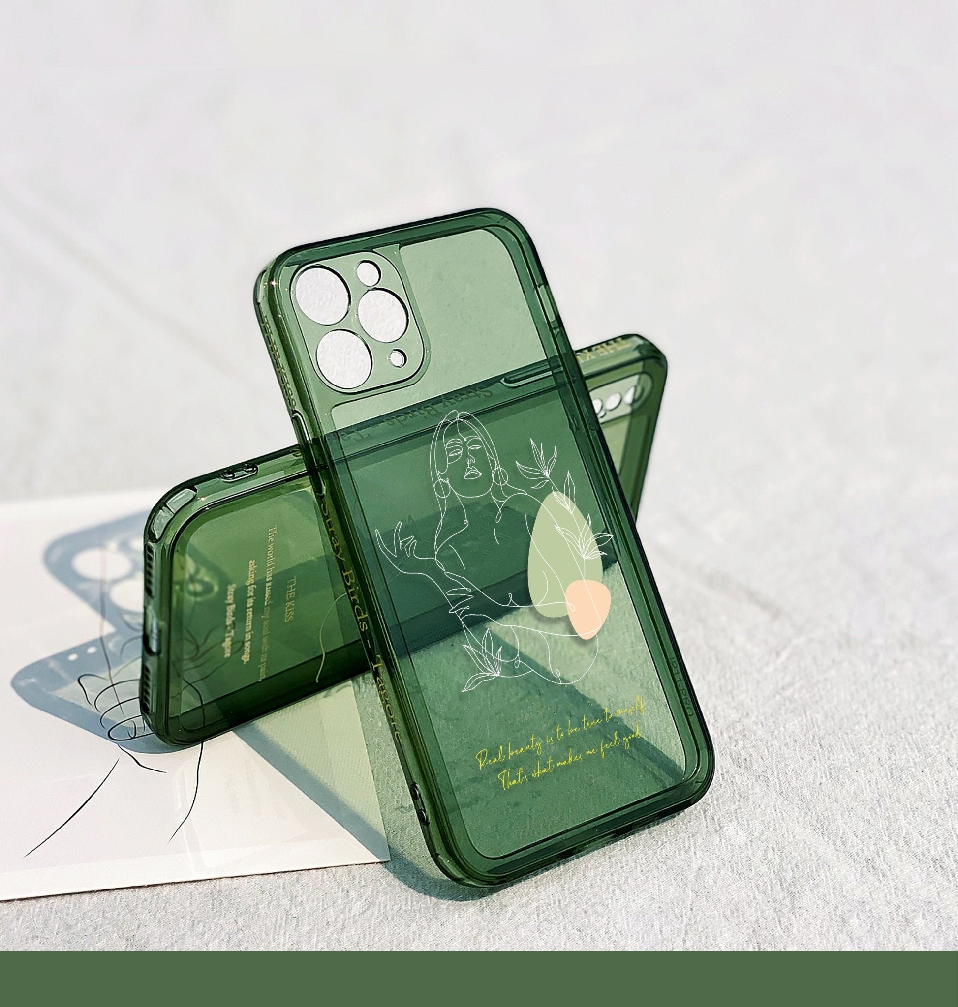 Abstract Woman line Art Green Clear Phone Case - MinimalGadget Abstract Woman line Art Green Clear Phone Case - MinimalGadget