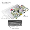 Aesthetic Noble Flowers and Birds, Macbook Clear Hard Case, Personalized Name