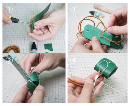 AirPods Leather Case, D.I.Y stitching pack, Craft Kits - MinimalGadget
