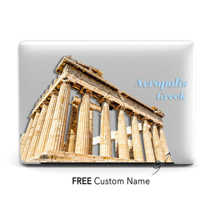 Ancient Greek Ruins Macbook Clear Case, Architecture Aesthetic - MinimalGadget