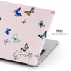 Butterfly Pink Macbook Hard Cover, Custom name