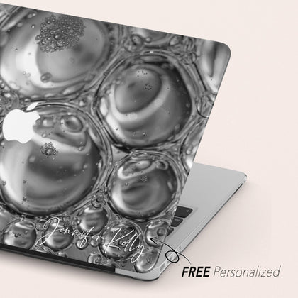 Chic Bubbles Macbook Hard Cover, Personalized Macro photography Art case - MinimalGadget