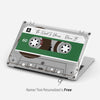 CLEAR Audio Cassette illustration Macbook Case, Personalized Name Case