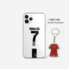 Cristiano Ronaldo Clear Phone Case with Keychain