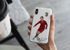 Cristiano Ronaldo Clear Phone Case with Keychain