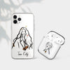 CUSTOM illustrated Portrait AirPods Case, hand drawing Minimalist Line, for Family Couple Friend