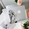 CUSTOM illustrated Portrait, Minimalist Line Macbook Hard Case