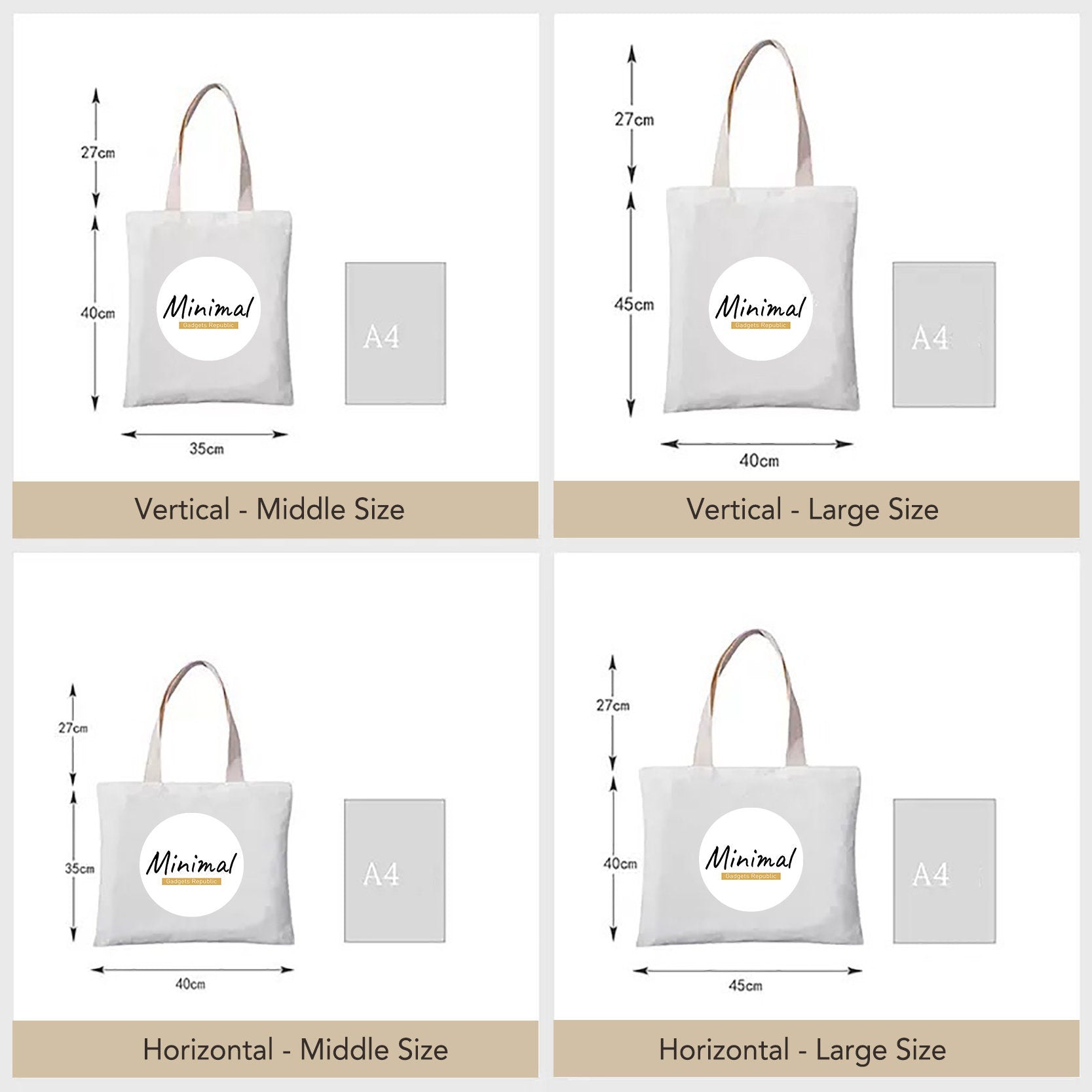 Personalized Simple Canvas Tote Bag – Canvastry