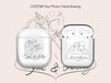 CUSTOM Line drawing Portrait AirPods Case, for Family, Couple Wedding, Friend