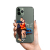 Custom Lover Portrait Photo iPhone Case, Hand illustrated Clear Cover