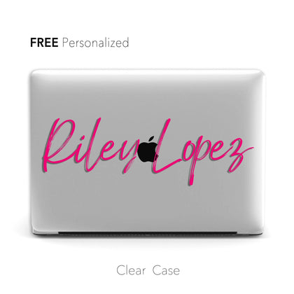 Custom Name Clear Macbook Hard Cover - MinimalGadget