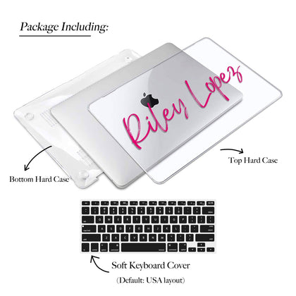 Custom Name Clear Macbook Hard Cover - MinimalGadget