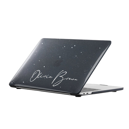 Custom name Twinkle Clear Macbook Hard Case, Personalized Glittering Case, Clear Stained - MinimalGadget