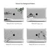 Custom Oriental Ink Watercolor Dog Cat Portrait, Macbook CLEAR CASE, Monochrome Landscape