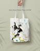 Custom Pet Portrait Canvas Tote Bag for your Dog Cat gift