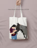 Custom Pet Portrait Canvas Tote Bag for your Dog Cat gift