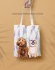 Custom Pet Portrait Canvas Tote Bag for your Dog Cat gift