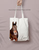Custom Pet Portrait Canvas Tote Bag for your Dog Cat gift