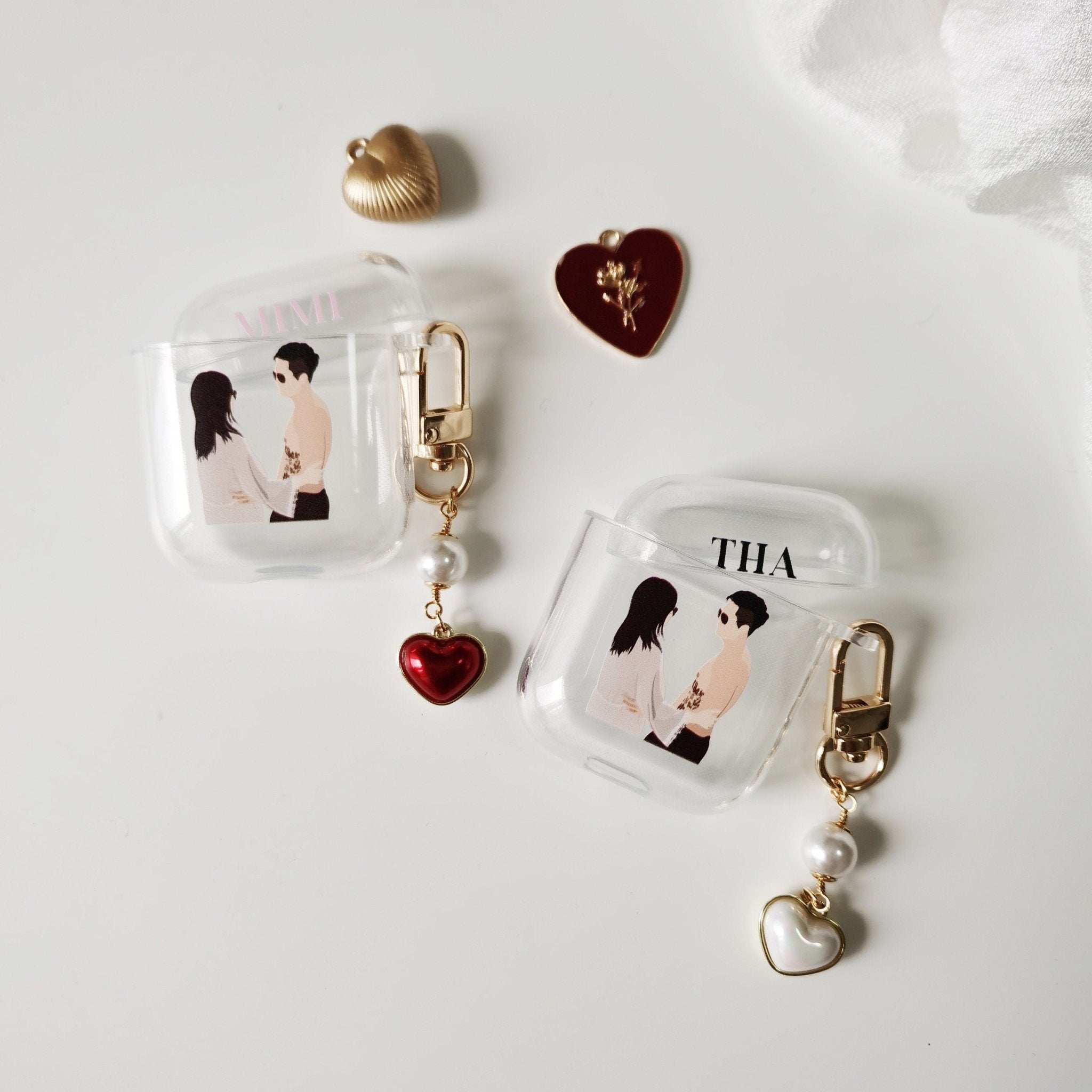 CUSTOM Portrait AirPods Case, Custom No-Facial Portrait