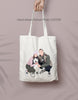Custom Portrait Photo Canvas Tote Bag  for Family, Couple, boyfriend gift