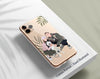 CUSTOM Portrait with Botanical Leaves for iPhone Clear CASE, hand drawn Photo