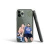 CUSTOM Portrait with Botanical Leaves for iPhone Clear CASE, hand drawn Photo