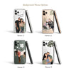 CUSTOM Portrait with Botanical Leaves for iPhone Clear CASE, hand drawn Photo