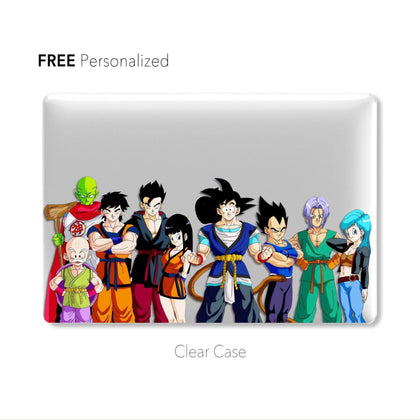 Dragon Ball family, Macbook Clear Hard Case, Anime Custom Name - MinimalGadget