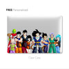Dragon Ball family, Macbook Clear Hard Case, Anime Custom Name