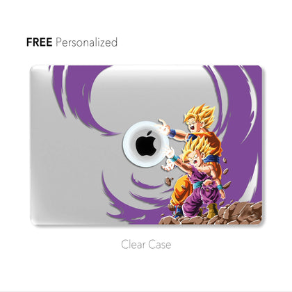 Dragon Ball Super Saiyan, Macbook Clear Hard Case, Anime Custom Name - MinimalGadget