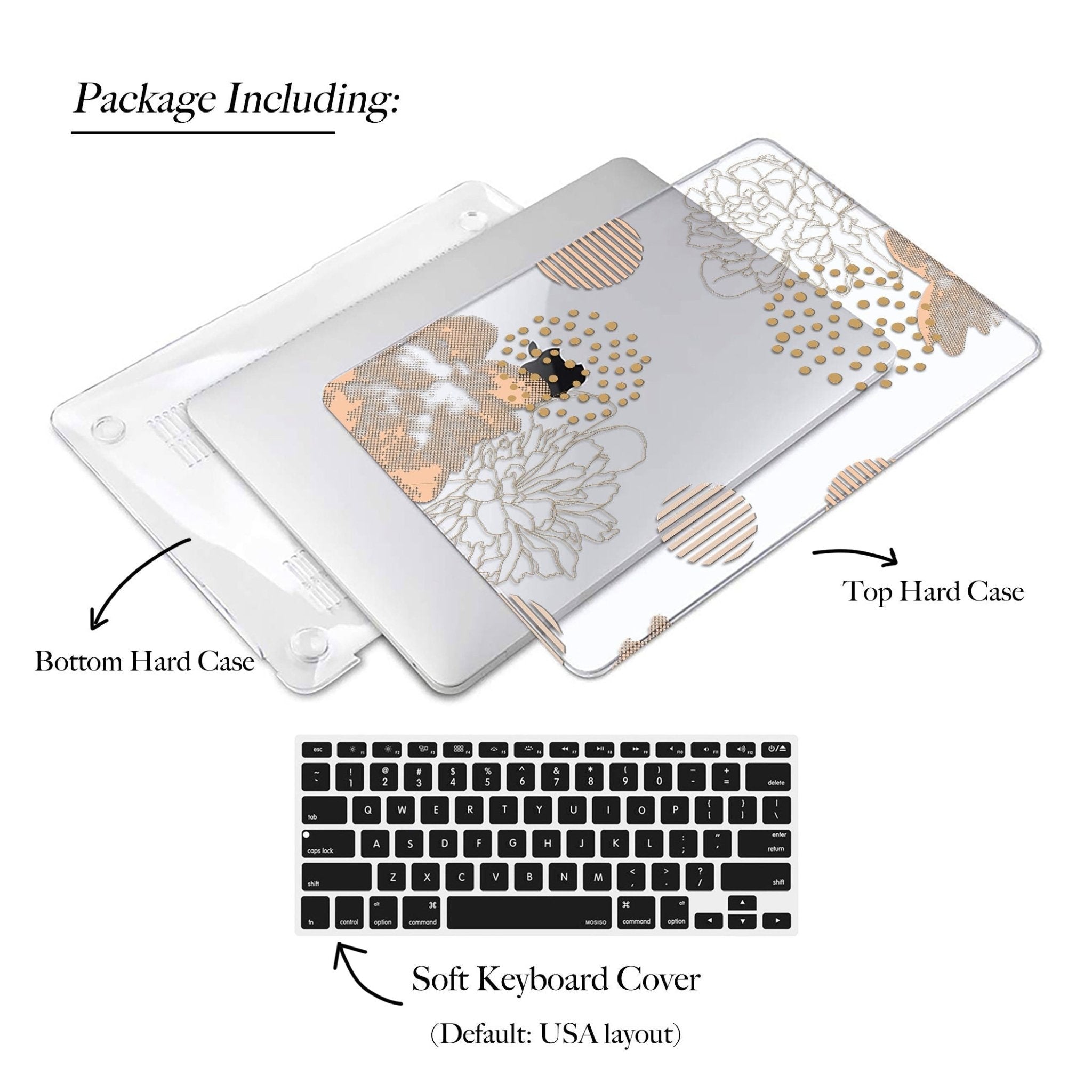 Amazon Macbook Pro Floral Case Macbook Case With US/CA Keyboard