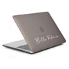 Gray Personalized Macbook Matte Hard Case, pink red blue black clear