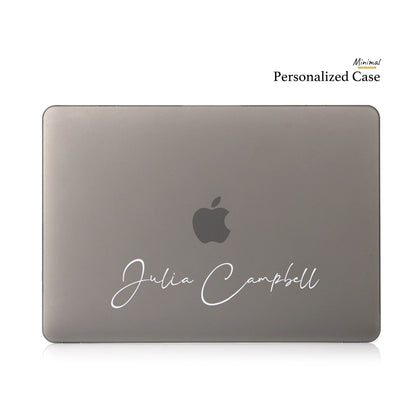 Gray Personalized Macbook Matte Hard Case, pink red blue black clear - MinimalGadget
