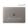 Gray Personalized Macbook Matte Hard Case, pink red blue black clear