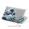 Great Wave off Kanagawa inspired, Personalized Macbook CLEAR Hard Case