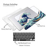 Great Wave off Kanagawa inspired, Personalized Macbook CLEAR Hard Case