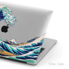 Great Wave off Kanagawa inspired, Personalized Macbook CLEAR Hard Case