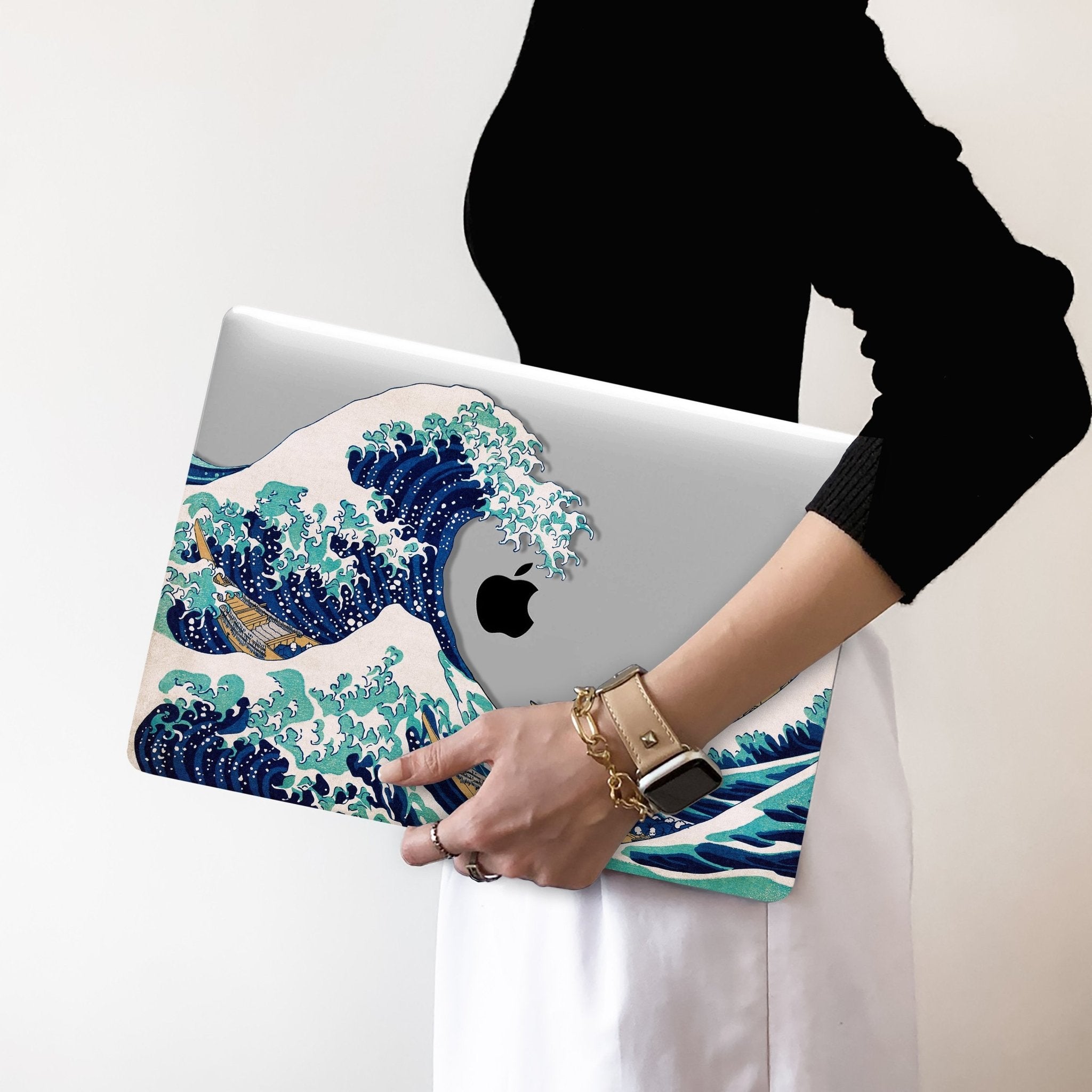 Great Wave off Kanagawa inspired, Personalized Macbook CLEAR Hard Case ...