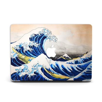 Great Wave off Kanagawa, Macbook Case Hard Cover Personalized name - MinimalGadget