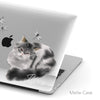 CUSTOM Ink Watercolor Dog Cat Pet Portrait, Macbook CLEAR CASE, Oriental Monochrome Landscape