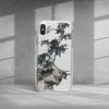 Ink watercolor Painting, Personalized Clear Phone Case, Bamboo and birds