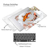 Japanese Style Koi Macbook Clear Case, Black Matte Case
