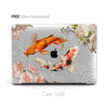 Japanese Style Koi Macbook Clear Case, Black Matte Case