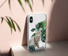 Meowstera! CUSTOM Your Cat with Watercolor Monstera, iPhone Clear Case
